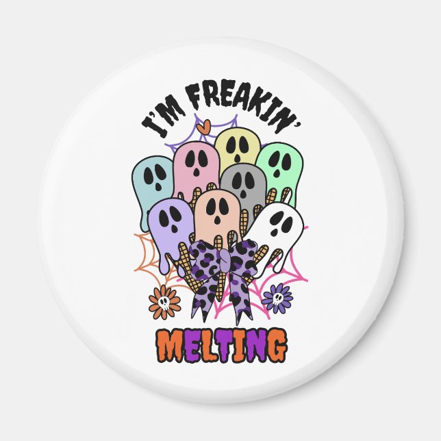 Ich bin Freakin, ich schmelze Halloween-Eiscreme-G Magnet (Vorne)