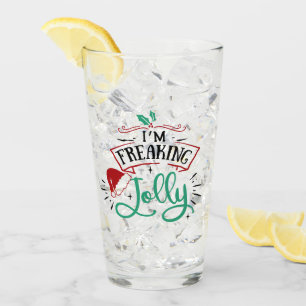 Ich bin Freaking Jolly   Funny Festival Christmas  Glas