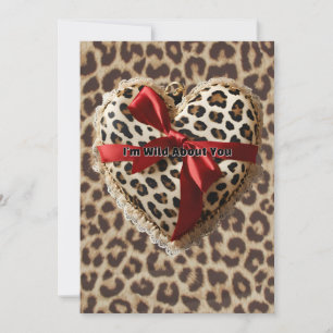 Ich bin frei von dir Leopard Print Valentine's Day Feiertagskarte