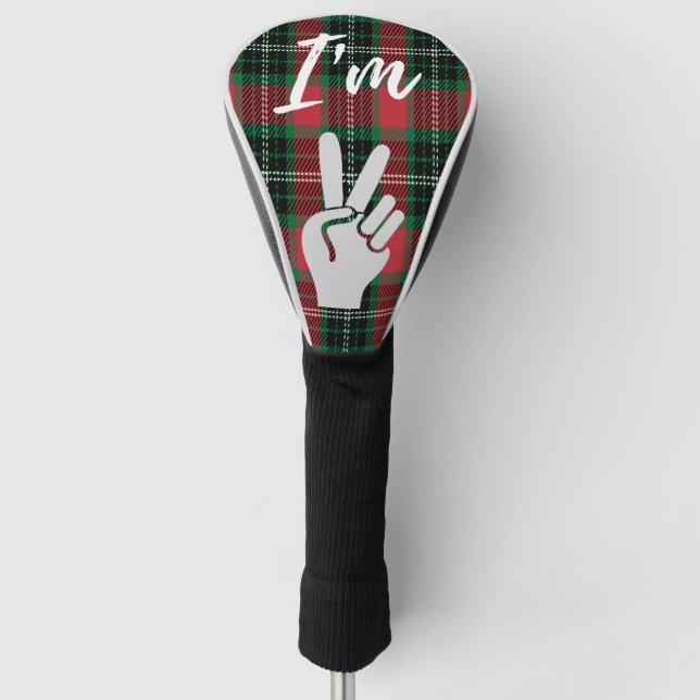 Ich bin Friedlich Golf Head Cover Golf Headcover (Vorderseite)