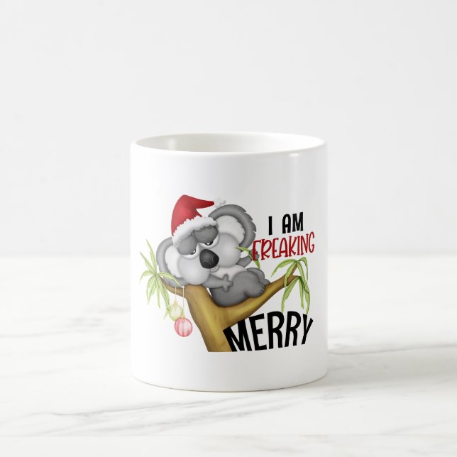 Ich bin froh - Weihnachten Koala Kaffeetasse (Mittel)