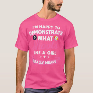 Ich bin froh zu demonstrieren, was schießt wie ein T-Shirt