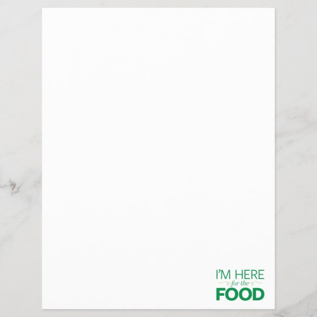 Ich bin für das Essen hier Flyer (Vorne)