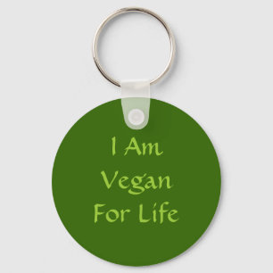 Ich bin für das Leben vegan. Grün. Slogan. Schlüsselanhänger