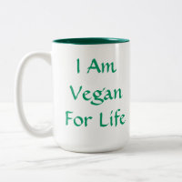 Ich bin für das Leben vegan. Grün. Slogan.