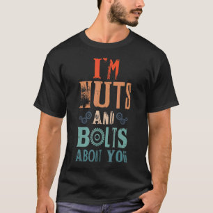Ich bin für den Roboter-Ingenieur Nüsse und Bolzen T-Shirt