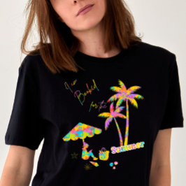 "Ich bin für den Sommer gebucht" Individueller Url Tri-Blend Shirt