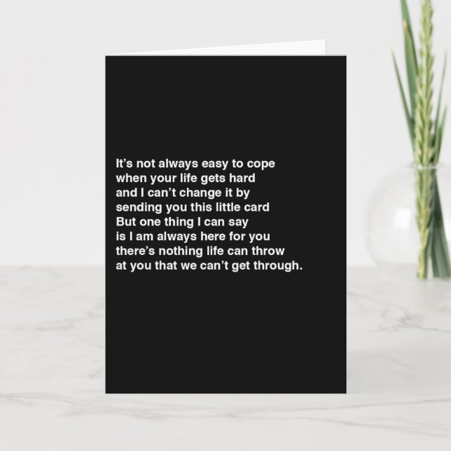 Ich bin für dich da karte (Vorderseite)