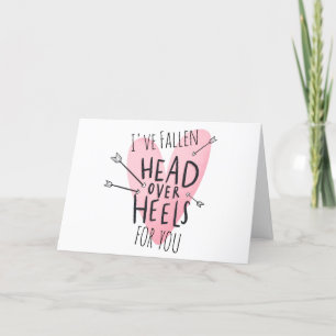 Ich bin für euch Valentinstag Kopf über Heels gefa Feiertagskarte