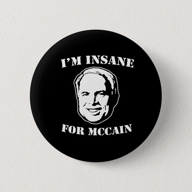ICH BIN FÜR MCCAIN UNSICHER BUTTON (Vorderseite)