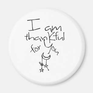 Ich bin für Sie dankbar Magnet