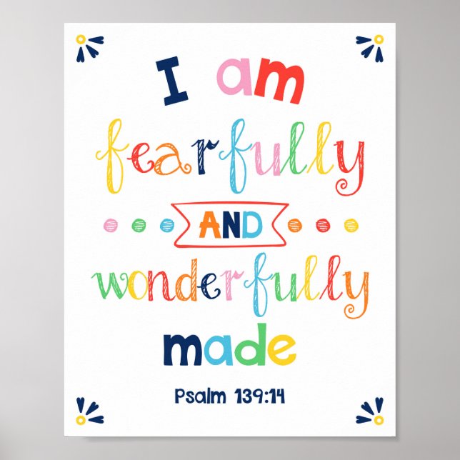 Ich bin furchtbar und wunderbar Made Kids Christli Poster (Vorne)