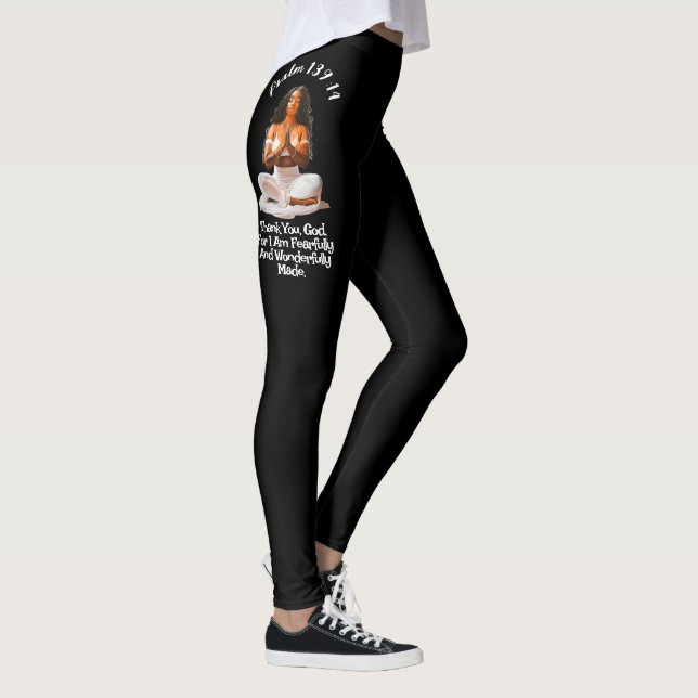 Ich bin furchtbar und wunderbar schwarz gemacht leggings (Rechts)