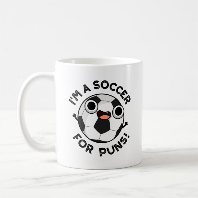 Ich bin Fußball für Punnen Funny Sports Pun Kaffeetasse (Links)