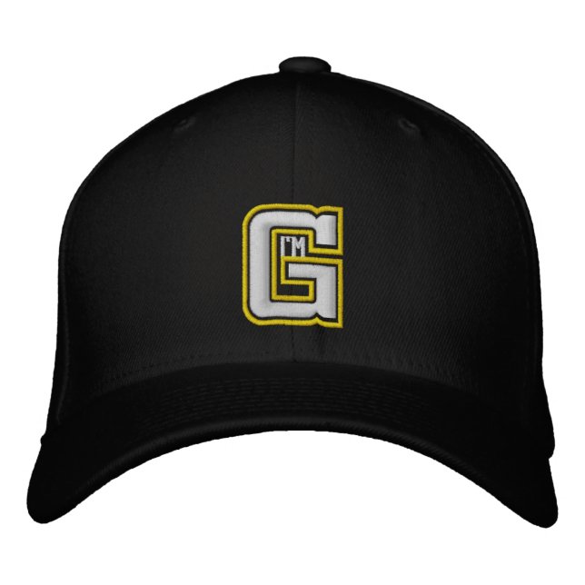 Ich bin G bestickte Spitze Baseballkappe (Vorderseite)