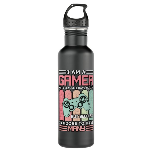 Ich bin Gamer | Videospiel Edelstahlflasche (Vorderseite)