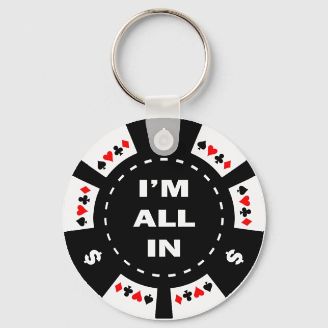 Ich bin ganz im Poker Schlüsselanhänger (Vorderseite)