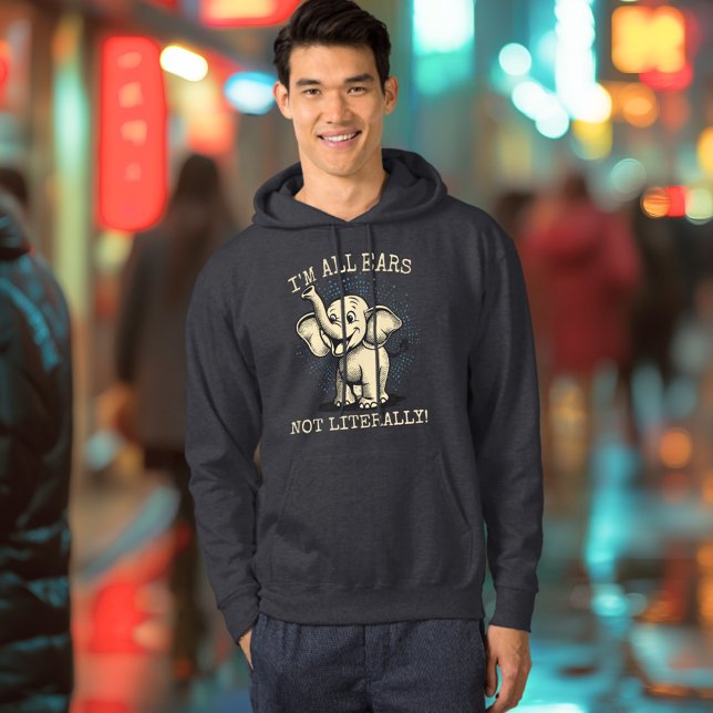 Ich bin ganz Ohr... Nicht buchstäblich! - Spielend Hoodie (Von Creator hochgeladen)