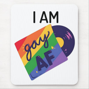 Ich bin Gay AF Funny LGBT Pride Monat Mousepad