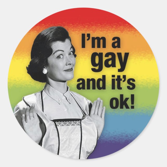 Ich bin GAY - Aufkleber (Vorderseite)