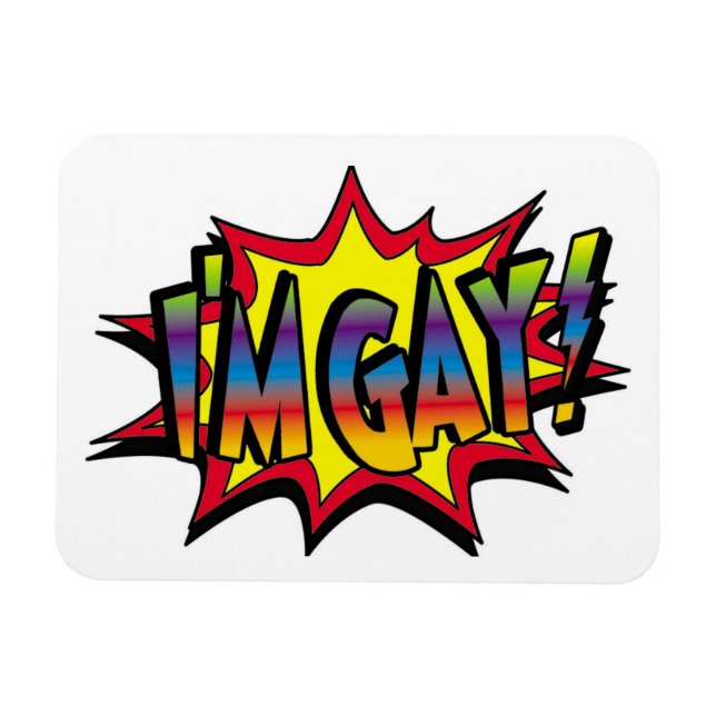 Ich bin Gay Burst Magnet (Horizontal)