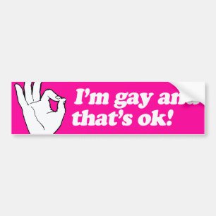 ICH BIN GAY UND DAS IST OK --.png Autoaufkleber