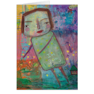 Ich bin gehende Zuhause-leere Karte