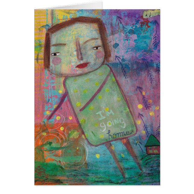 Ich bin gehende Zuhause-leere Karte (Vorne)