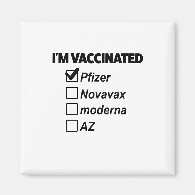 Ich bin geimpft! Covid Vaccine Magnet (Vorne)