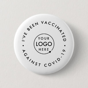 Ich bin geimpft worden Covid-19-Firmenlogo-Mitarbe Button
