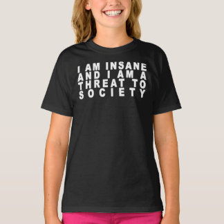 Ich bin geisteskrank und bin eine grundlegende Bed T-Shirt