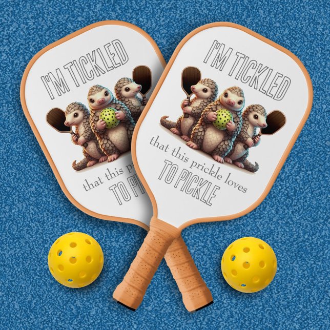 Ich bin gekitzelt, dass dieser Prickle Lieben zu p Pickleball Schläger (I'm Tickled that This Prickle Loves to Pickle Pickleball Paddle (Front n Back) Cover Photo)
