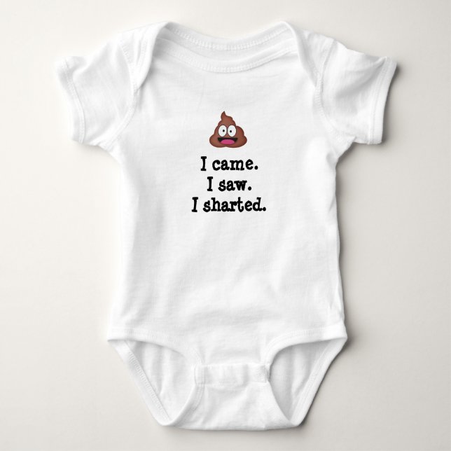 Ich bin gekommen. Ich habe gesehen. Ich schärfte. Baby Strampler (Vorderseite)
