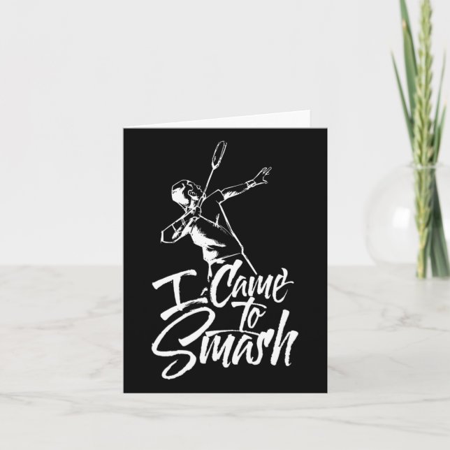 Ich bin gekommen, um Team Player Badminton Shuttle Karte (Vorderseite)