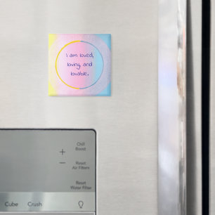 Ich bin geliebt, liebend und liebenswert Behauptun Magnet