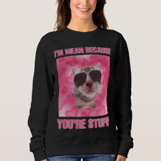 Ich bin gemein, weil du blöde Katzenmütterinnen bi Sweatshirt