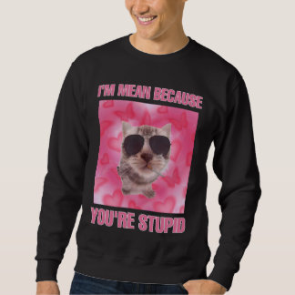 Ich bin gemein, weil du blödes Katzenmem bist Sweatshirt