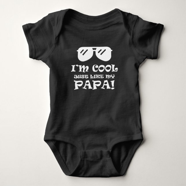 Ich bin genauso Cool wie mein Papa Baby Strampler (Vorderseite)
