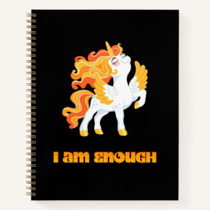 Ich BIN genug Einhorn-1-Notizbuch Notizbuch