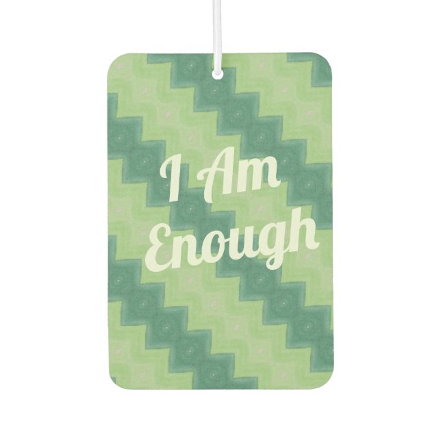 Ich bin genug frischen Mint Air Freshener Affirmat Autolufterfrischer (Vorderseite)