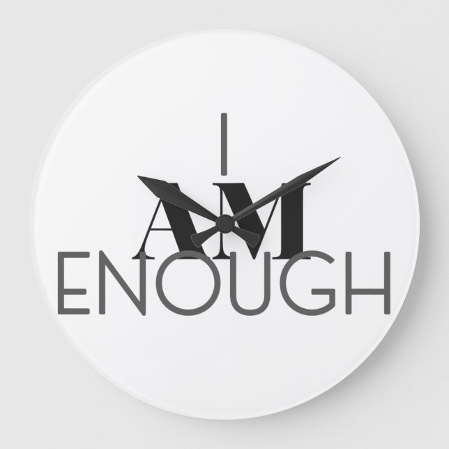 Ich bin genug große wanduhr (Vorderseite)
