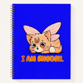 Ich bin genug. Niedlicher Kätzchenschmetterling Notizbuch