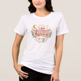 Ich bin genug Süße Retro-positive Bestätigungsdesi Tri-Blend Shirt