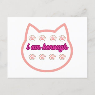 Ich bin genug T-Shert-Katze Feiertagspostkarte
