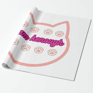 Ich bin genug T-Shert-Katze Geschenkpapier