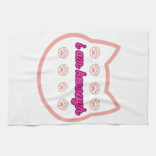 Ich bin genug T-Shert-Katze Geschirrtuch