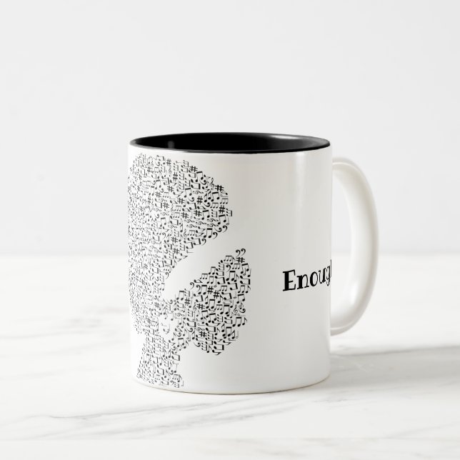 Ich bin genug Zitat Zweifarbige Tasse (VorderseiteRechts)
