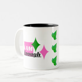 Ich bin genug zweiteilige Ivy-Tasse Zweifarbige Tasse