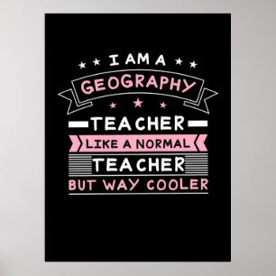 Ich bin Geografie-Lehrerin Poster