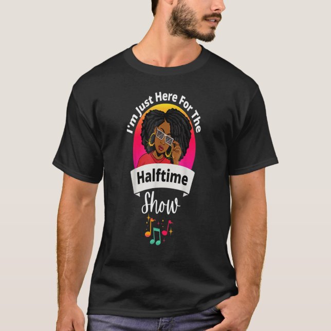 Ich bin gerade für die halbe Show Black Melanin hi T-Shirt (Vorderseite)